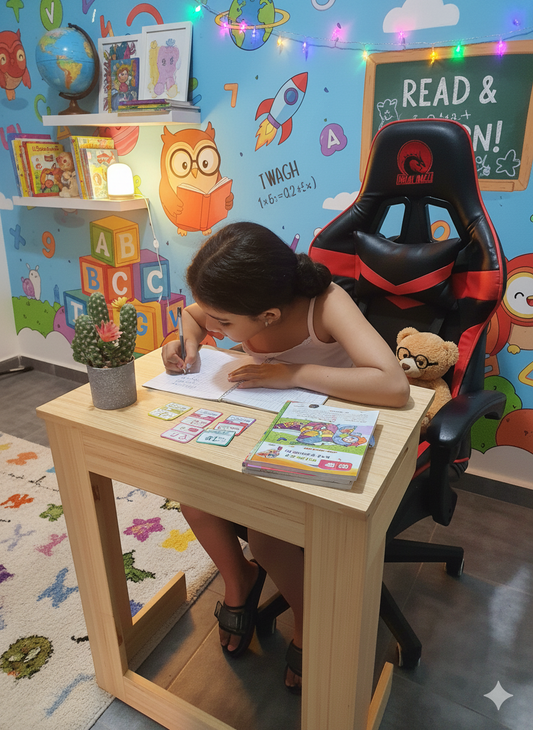 Table pliante en bois.