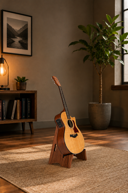 Support en bois pour guitare