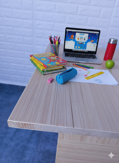 Table pliante en bois.