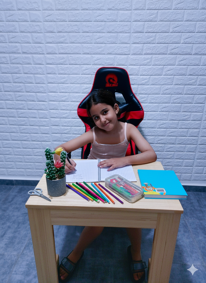 Table pliante en bois.