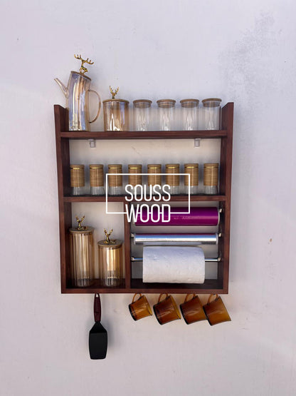 منظم المطبخ الخشبي