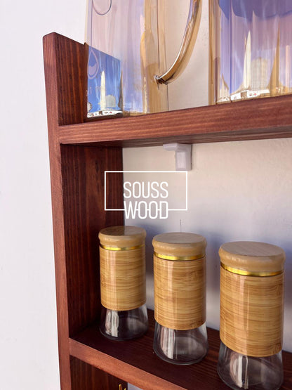 منظم المطبخ الخشبي