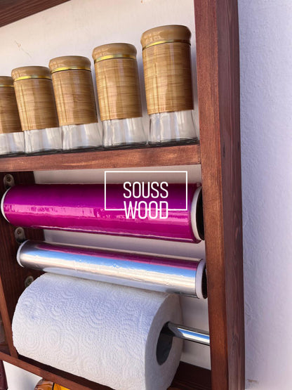 منظم المطبخ الخشبي