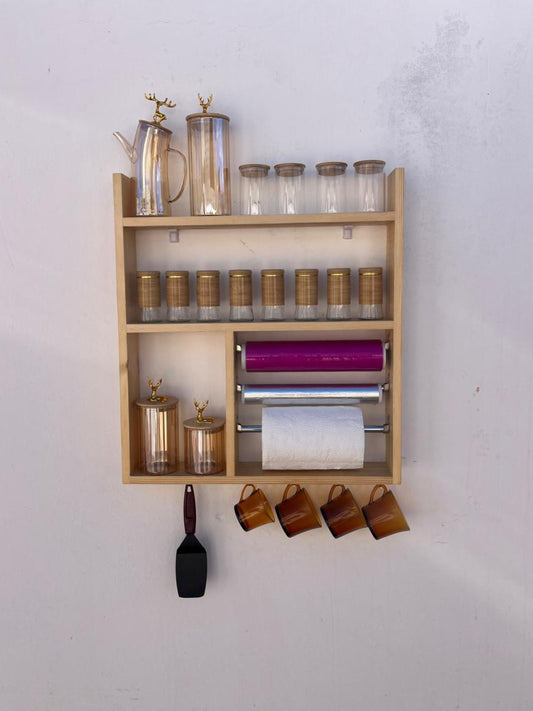 منظم المطبخ الخشبي