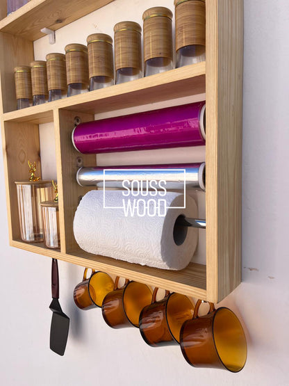 منظم المطبخ الخشبي