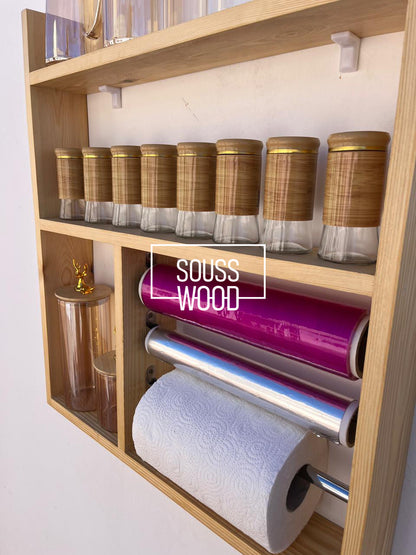 منظم المطبخ الخشبي