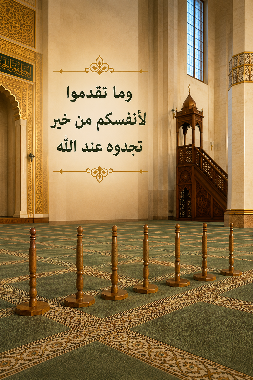 سترة الصلاة الخشبية  للمسجد