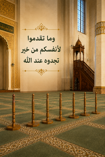 سترة الصلاة الخشبية  للمسجد
